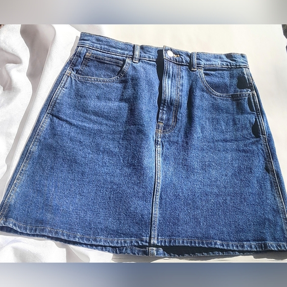 Everlane "The Way High" High Waist Dark Denim Skirt-Size 29 - Picture 5 of 5